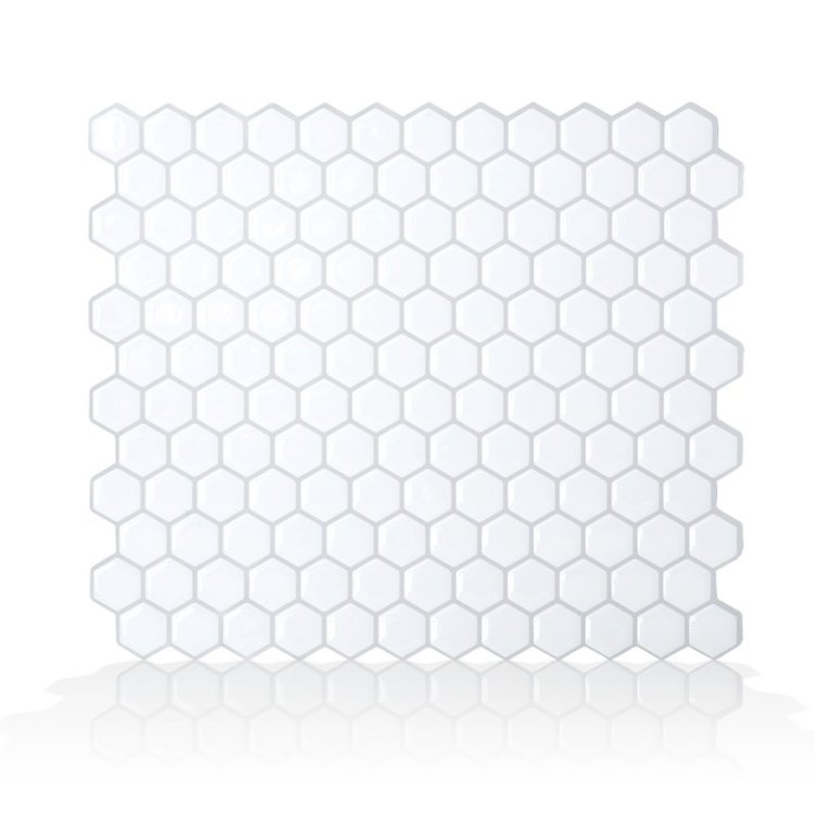 Mosaik+Hexago+11.27_+x+9.63_+Peel+&amp;+Stick+Mosaic+Tile+in+White